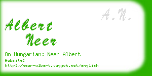 albert neer business card